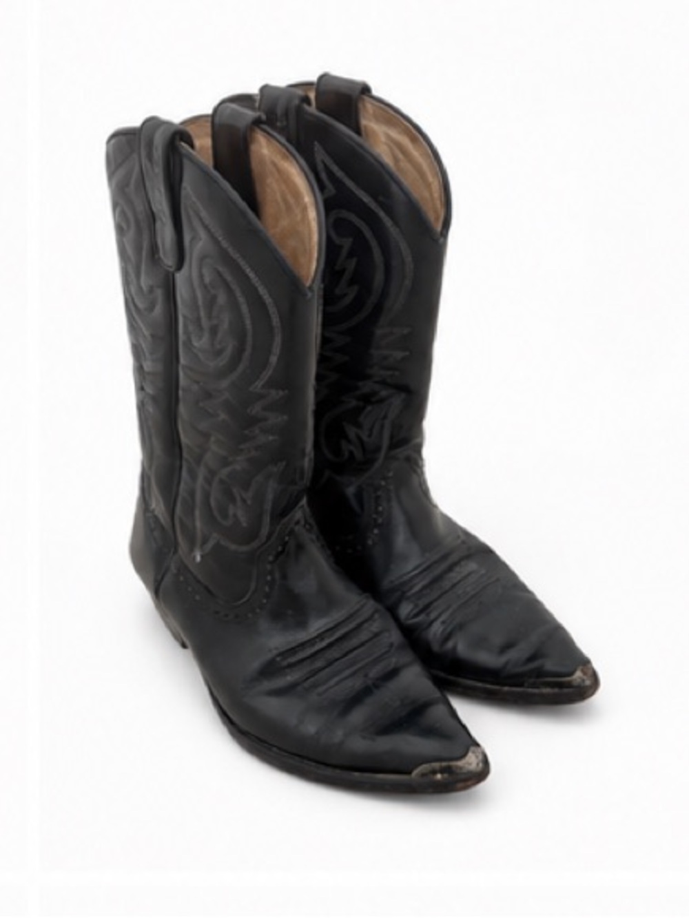 Sancho Spain Black Leather Cowboy Boots Western Pointed Toe Women’s EU 39 US 8.5